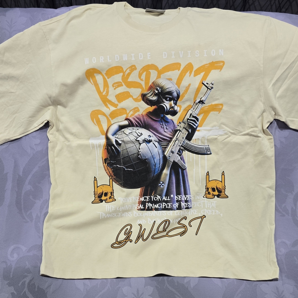 G West Cream T Shirt 3XL